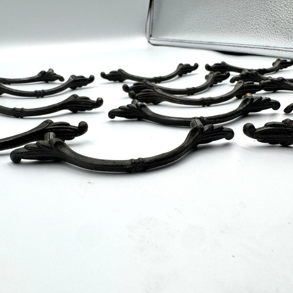 Vintage Twig Branch Cabinet Drawer Pulls Lot 17 Rustic Black Metal 3 Inch